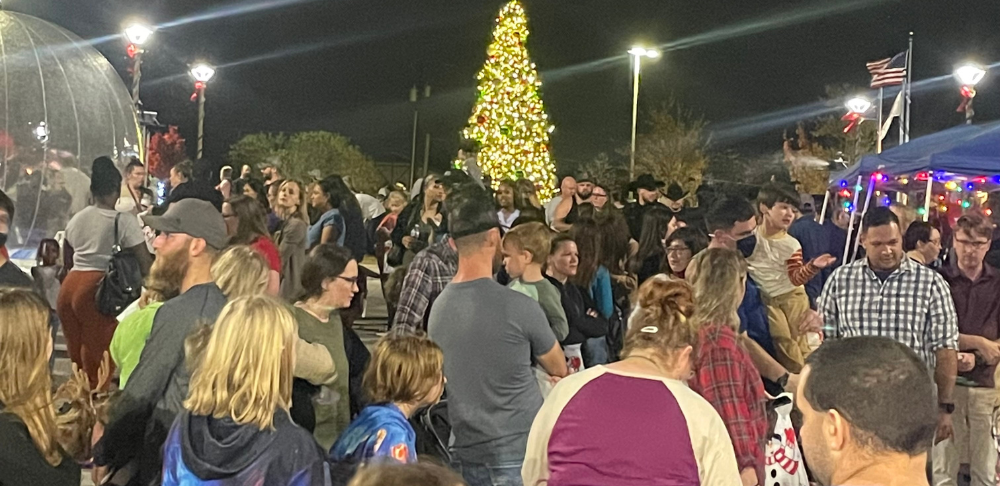 Christmas Tree Lighting Event crowd