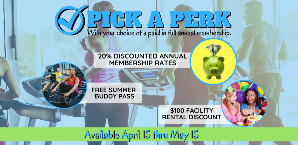 Pick Your Perk Annual Membership Sale thru May 15. Discounted rates, free pass or rental discount.  